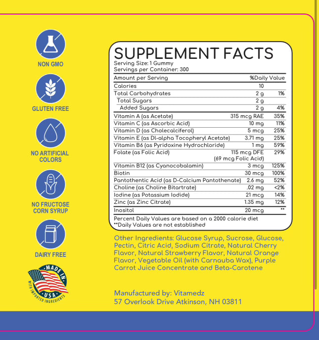 Vitamedz Kids Multivitamin Gummies - 300 Count